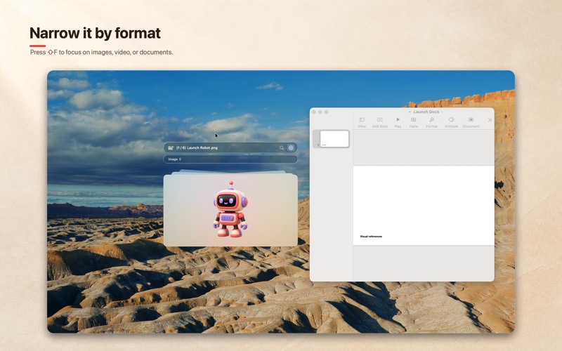 Jiggle filter view showing file type controls
