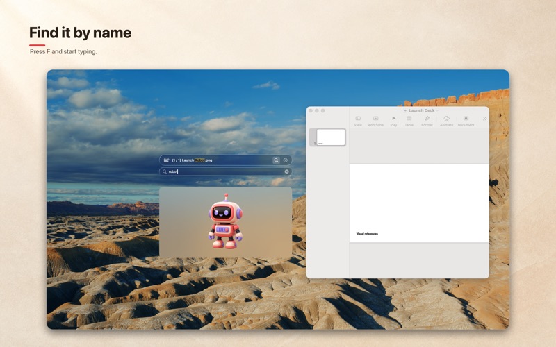 Jiggle search view filtering recent files by name
